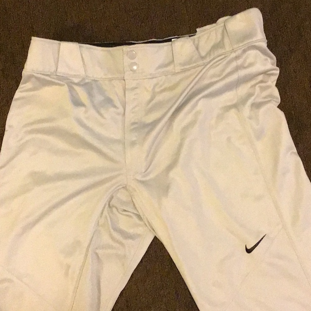 Nike gray and blue stripe baseball pants